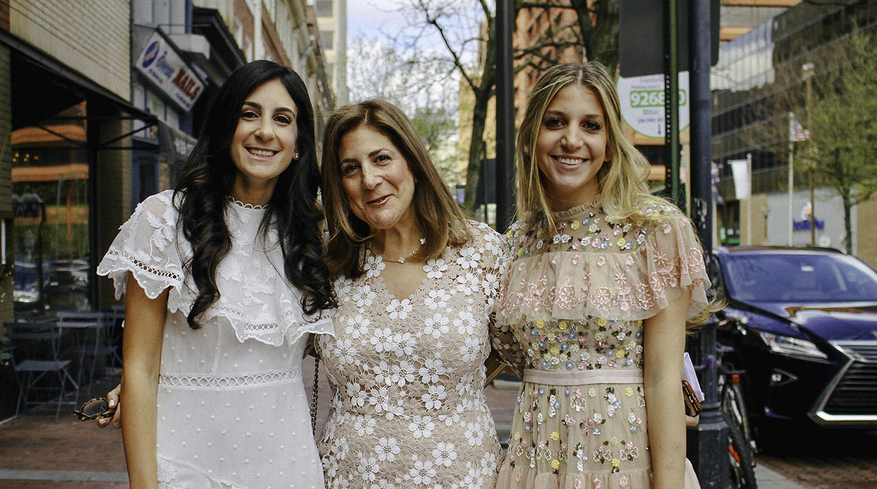 Arielle Leeser with Remi Schwartz and her mother Susan Schwartz