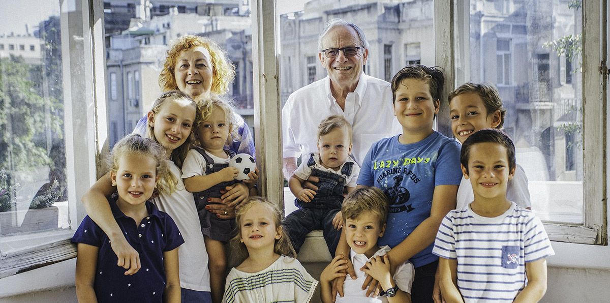 Regina & Izzy Tapoohi with their grandchildren in New York City