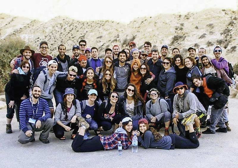 Nikki Labaschin & Joey Torres with their Birthright Israel group in the winter of 2015/16